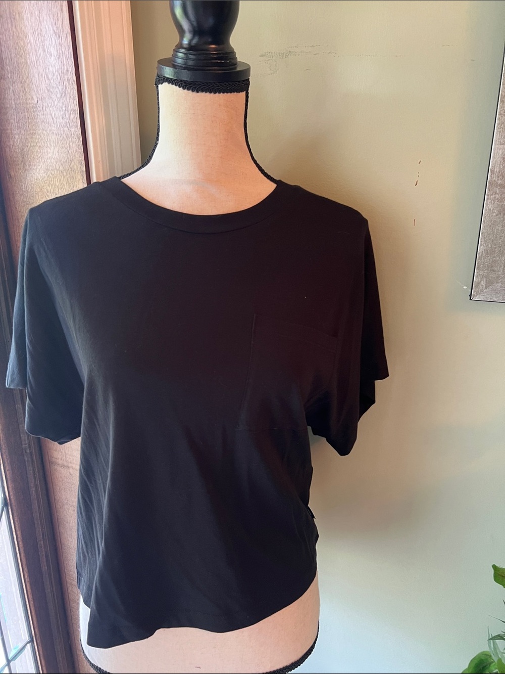 DKNY Black Short Sleeve Pocket Tee